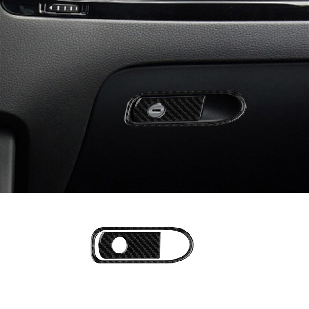 Red For Tundra Carbon Fiber Center Armrest Storage Box Mat Trim 2014-2018 v