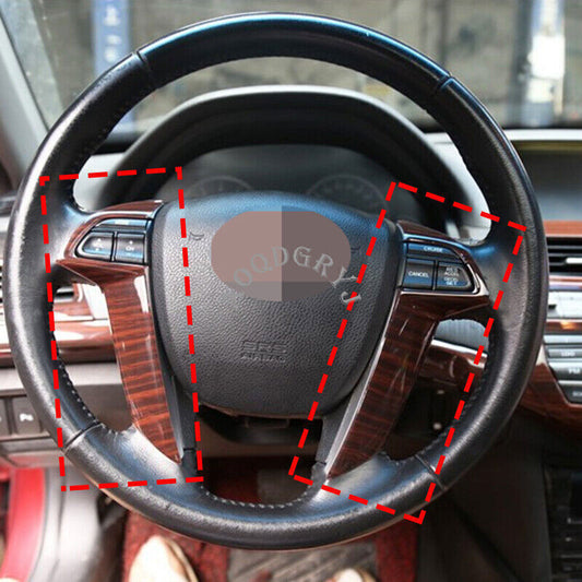 Wood Grain Style Car Steering Wheel Panel Decor Trim for Honda Accord 2008-2012