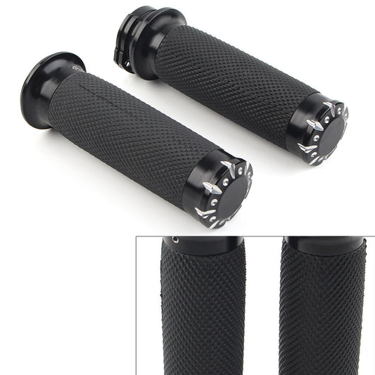 Fit for Harley Touring Sportster Dyna Softail VRSC 1 Black Handlebar Hand Grips