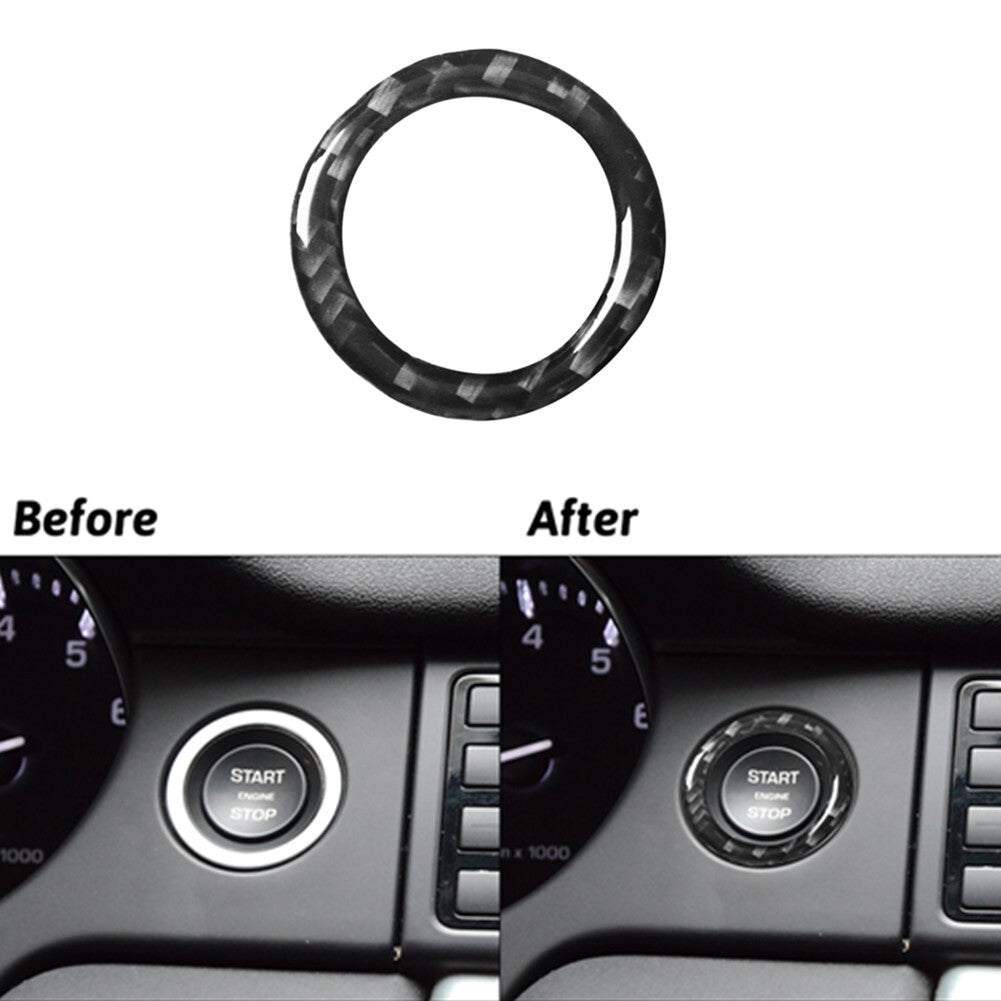 Carbon Fiber Start Button Cover Trim for Land Rover Discovery Sport 2015-2019