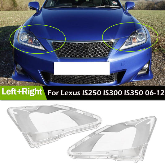 2-Piece Transparent Headlight Lens Protector for 2006-2012 for Lexus IS250 IS300 IS350 Headlight Covers