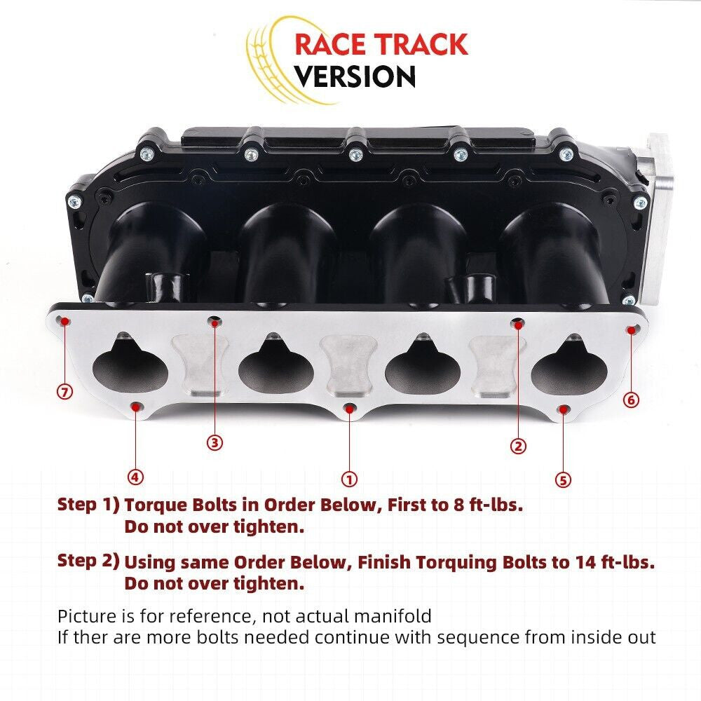 Black Ultra Series Race Intake Manifold Kit for Honda for Civic Si K20A2 2002-2005 Q