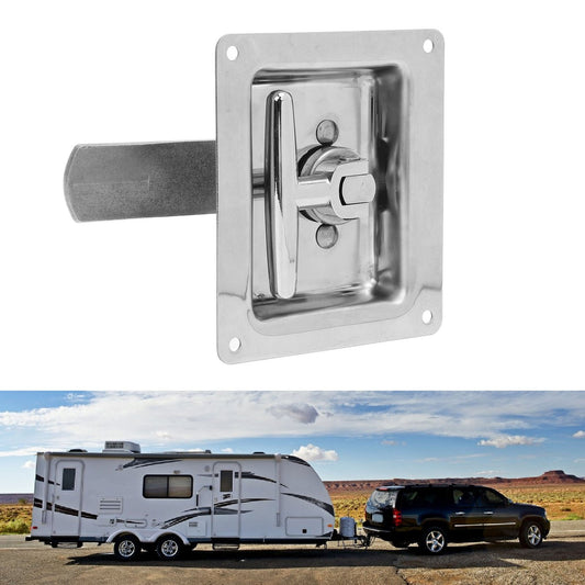 Stainless Steel Folding T Handle Toolbox Lock Toolbox Ideal For Van RV Trailer Q