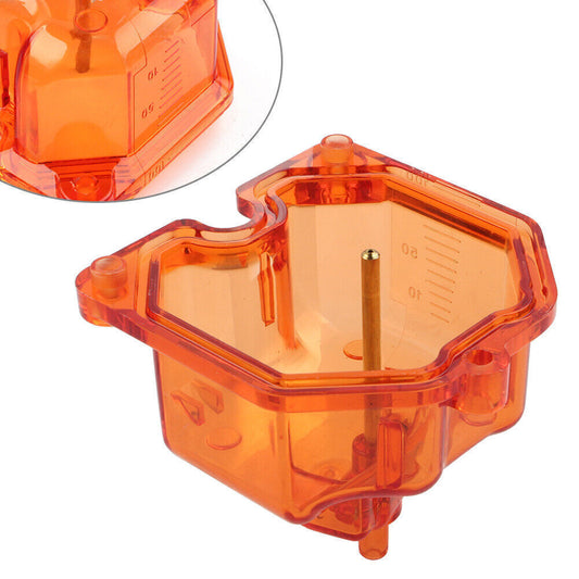 Motorcycle Transparent Carburetor Bottom Float Bowl Orange for PZ 26/27/30/32mm Q