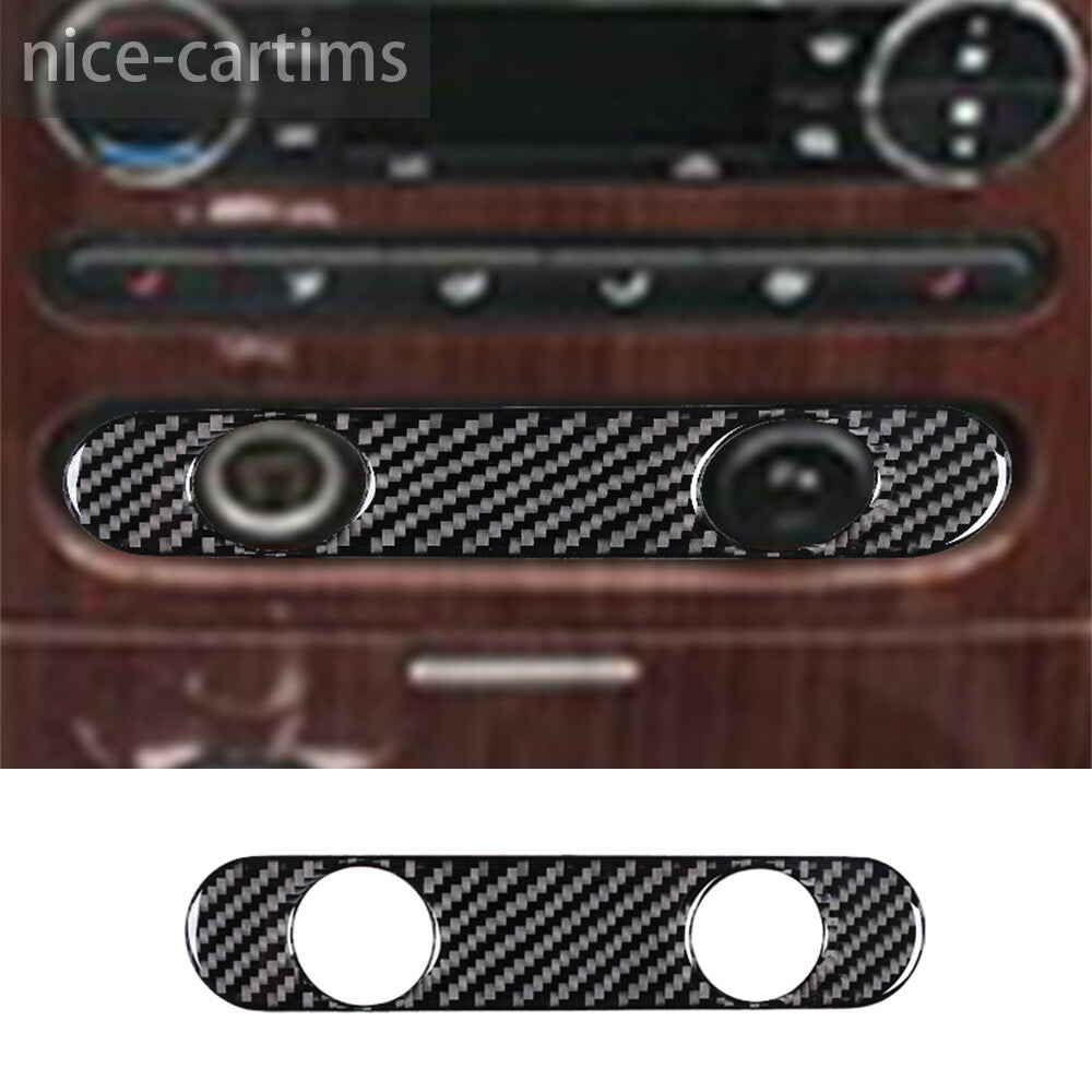Carbon Fiber Center Cigarette Lighter Panel Cover for Ford F-150 FX4 2004-2008 B