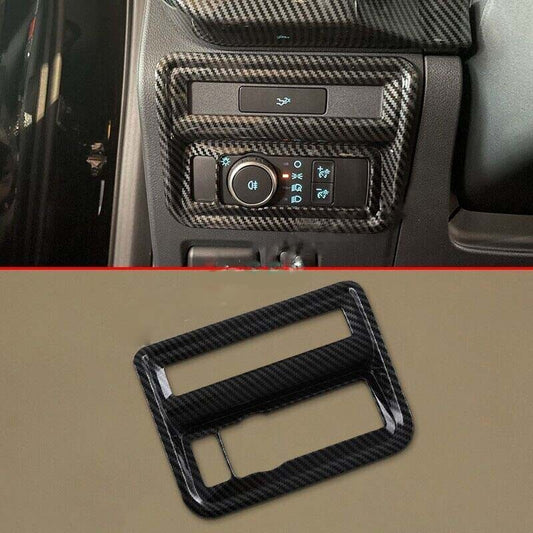 Carbon Fiber Headlight Switch Cover  for ford  F-150 F150 2021-2023