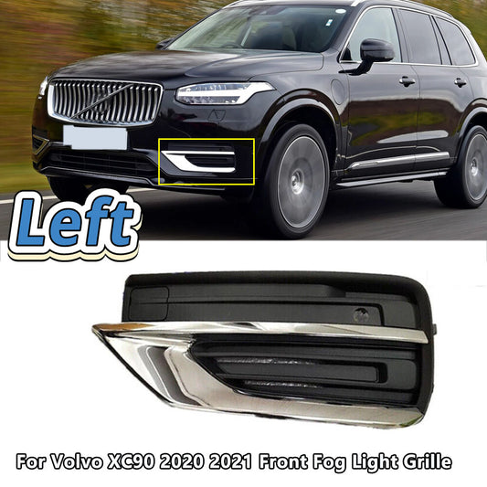 for Volvo XC90 2020 2021 Fog Lamp Grille ABS Front Bumper Fog Light Grille Left v