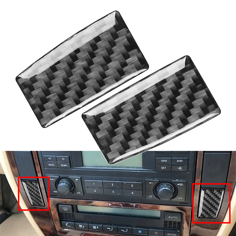 Radio CD Panel Side Button Cover Trim for Volkswagen for Passat B5 2001-2005 Black