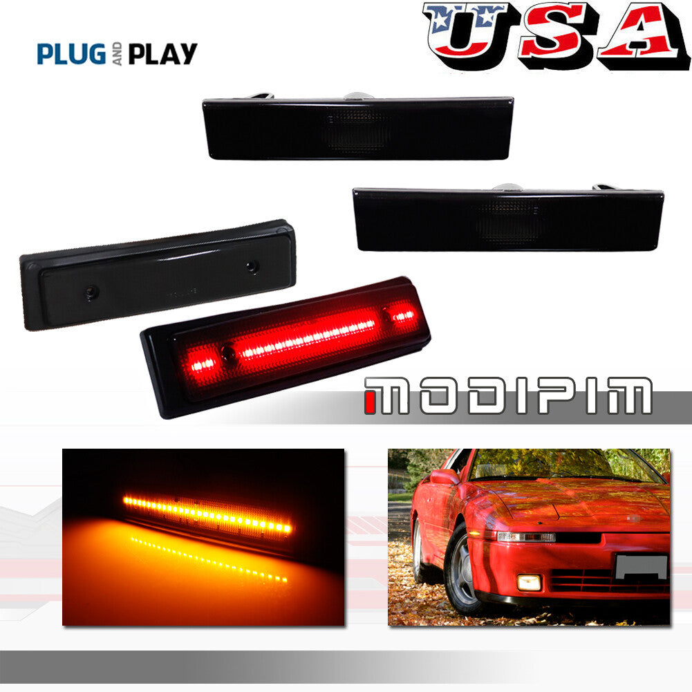 Front and rear bumper LED side marker signal lights for Celica from 1986 to 1989- v