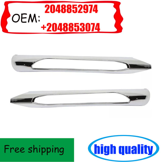 1. Dual front fog light cover trim for 12-14 W204 C-Class 2048852974- n