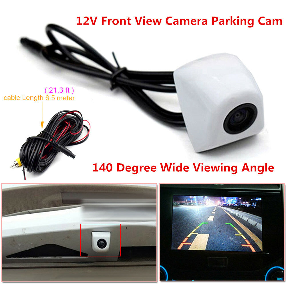 Waterproof car 140° screw rearview camera parking camera white 12V with 1 meter cable n