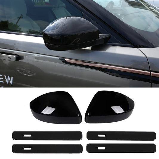 Black side mirrors and door handle covers are suitable for the for Land Rover for Range Rover Velar 17-22- n