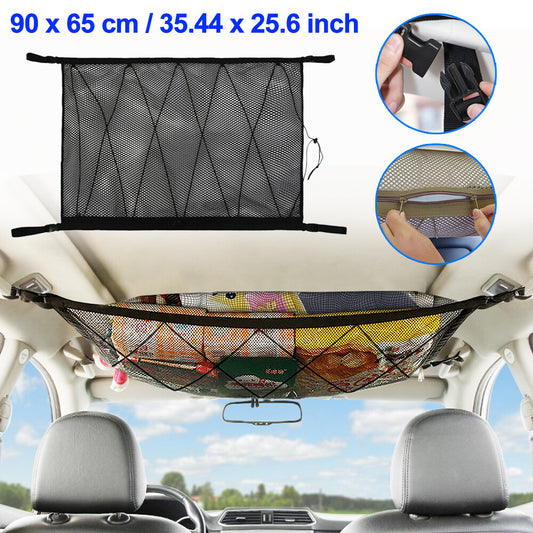 Suitable for Ram accessories, double-layer ceiling roof cargo mesh storage bags/pockets - n