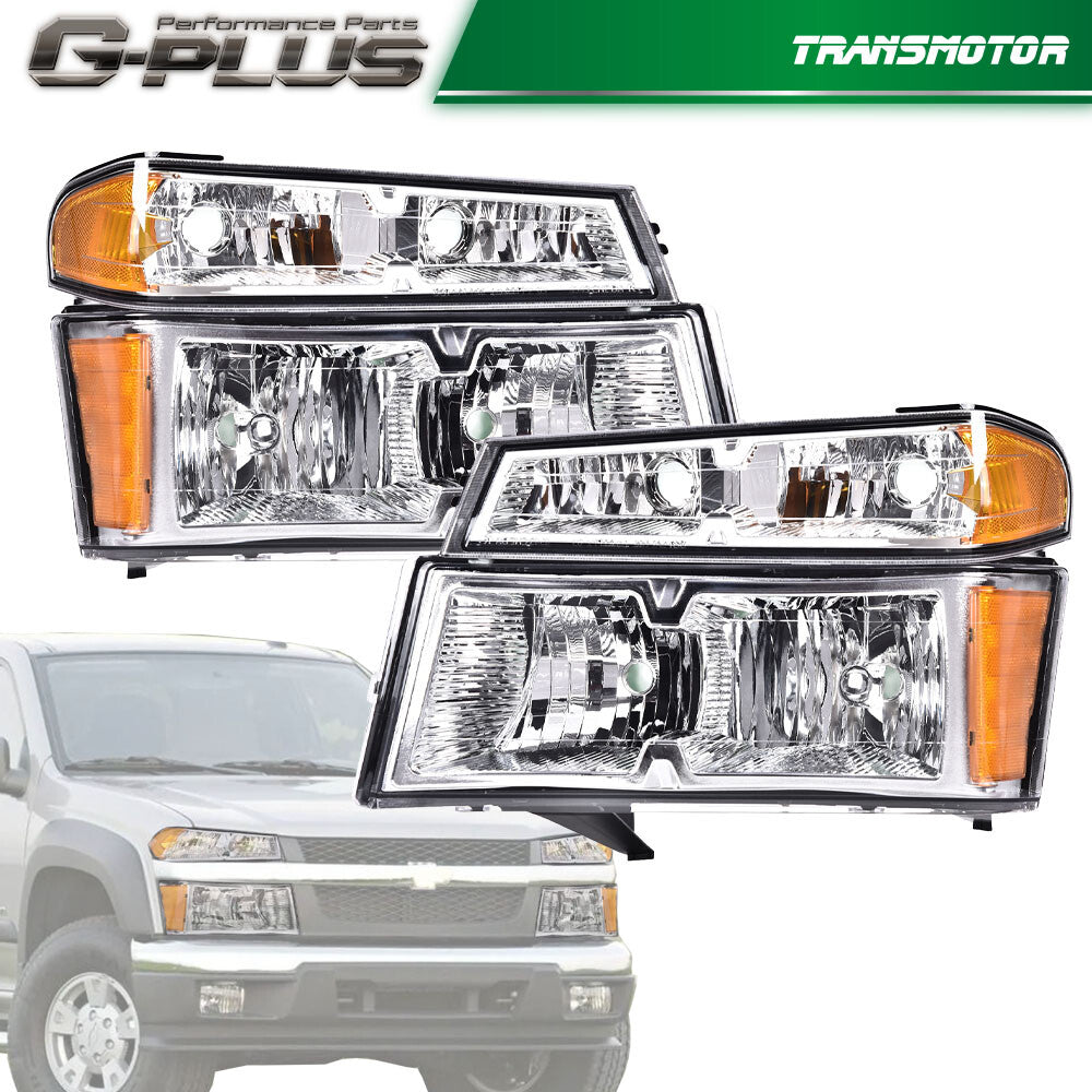 Chrome shell headlights and taillights are suitable for 04-12 Colorado for GMC for Canyon - v