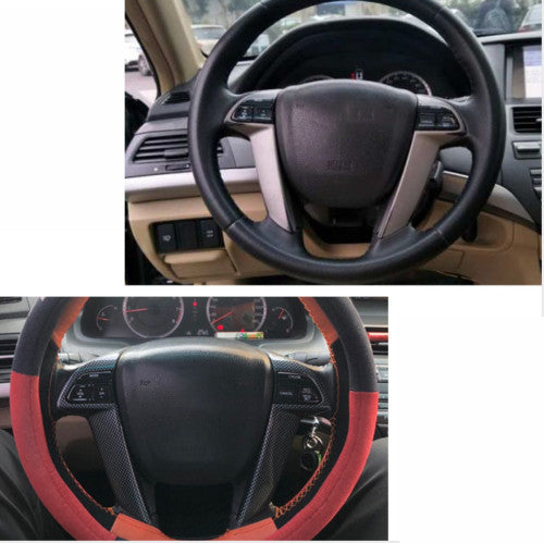 Carbon Fiber Steering Wheel Decor Trim for Honda Accord Crosstour GL 2008-2013