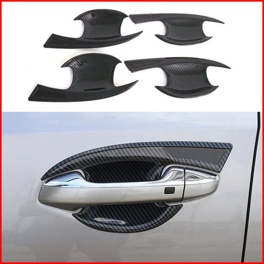 Carbon Fiber Car Door Handle Bowl molding Cover Trim 4x for Kia Forte 2019-2021