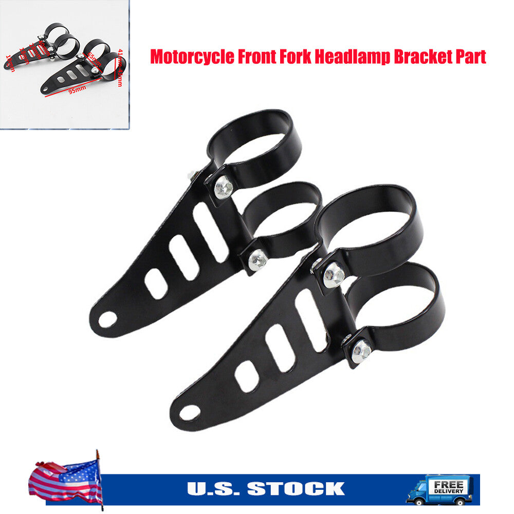 Motorcycle front fork headlight bracket parts, headlight bracket mounting clip kit x2- n
