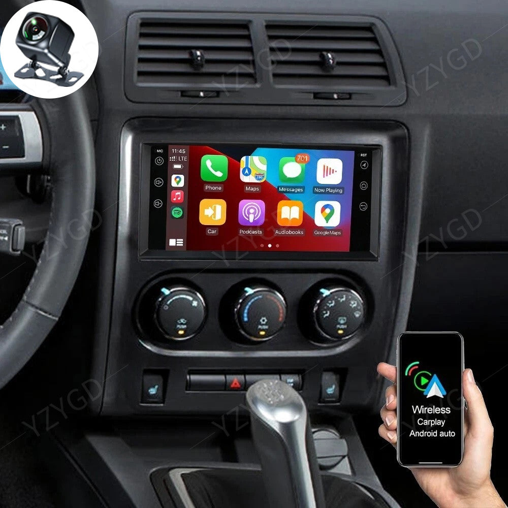 7 Android Auto CarPlay for Dodge for Challenger 2008-2014 Car Radio GPS Navi Screen