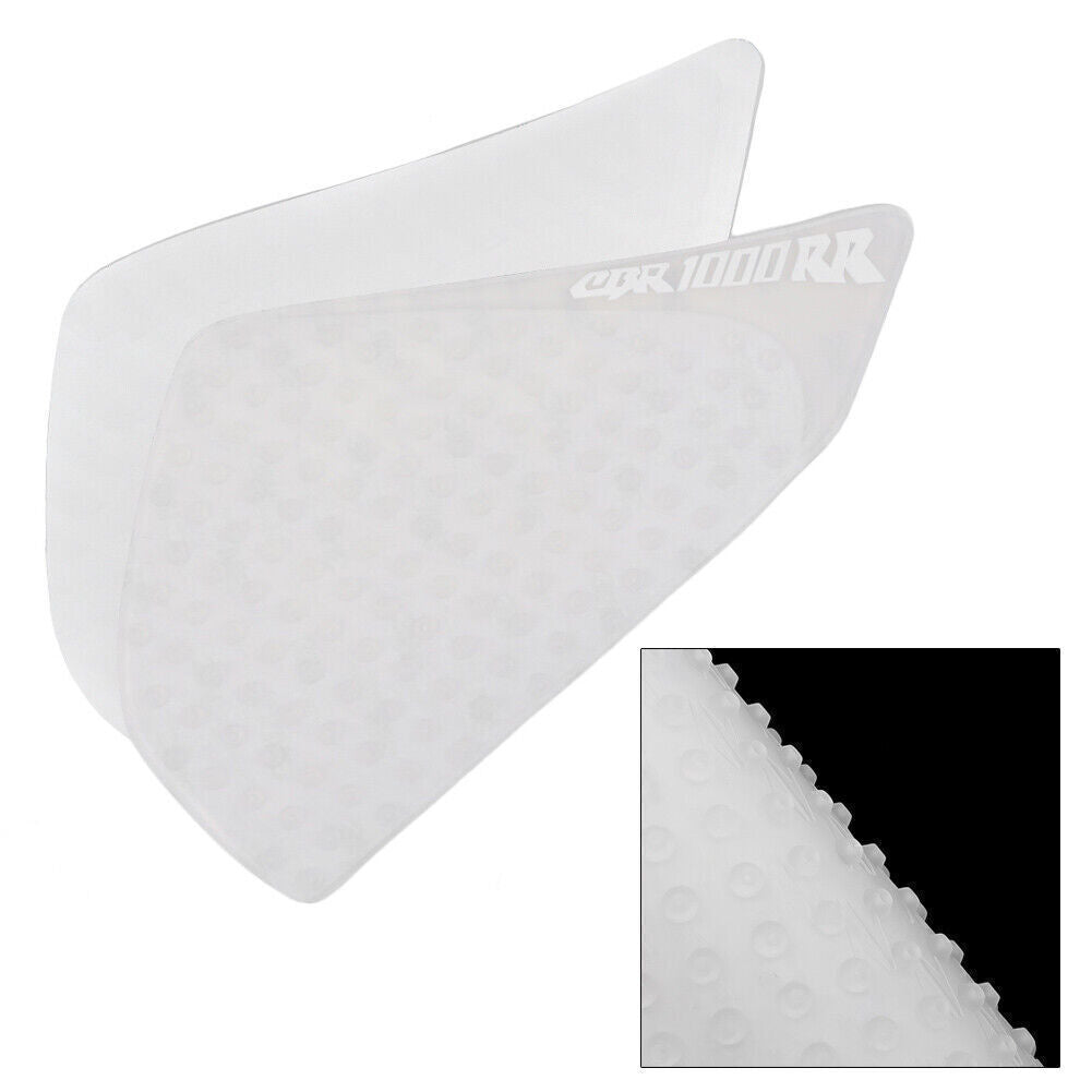 2x White Fuel Tank Traction Side Knee Grip Pads Fit for Honda CBR1000RR 04-07 Q