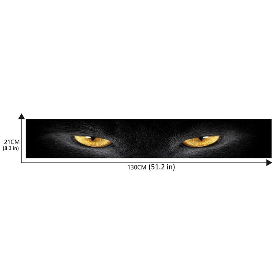 Windshield Vinyl Decal Sticker Banner Car Truck 3D Yellow Eye Leopard Graphic