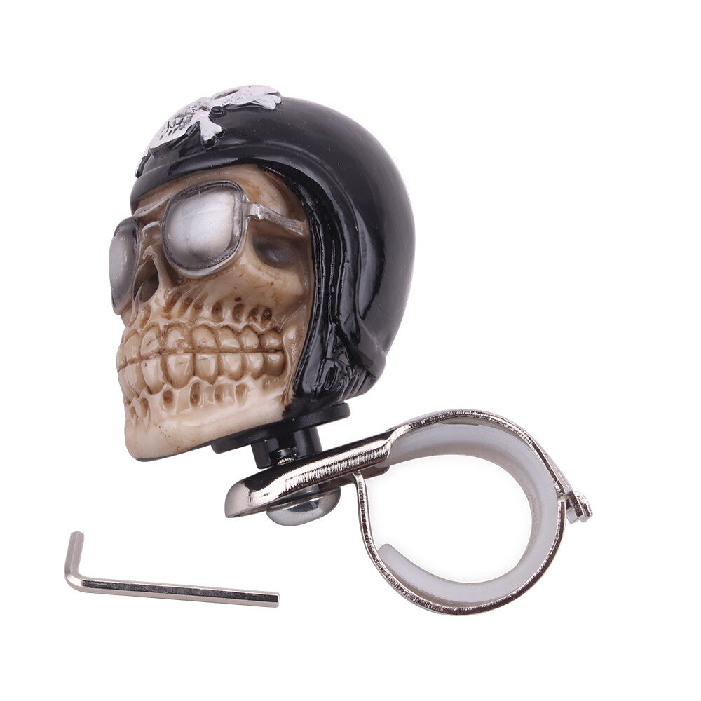 Black Skull Head Car Steering Wheel Spinner Suicide Knob Handle Auto/Truck