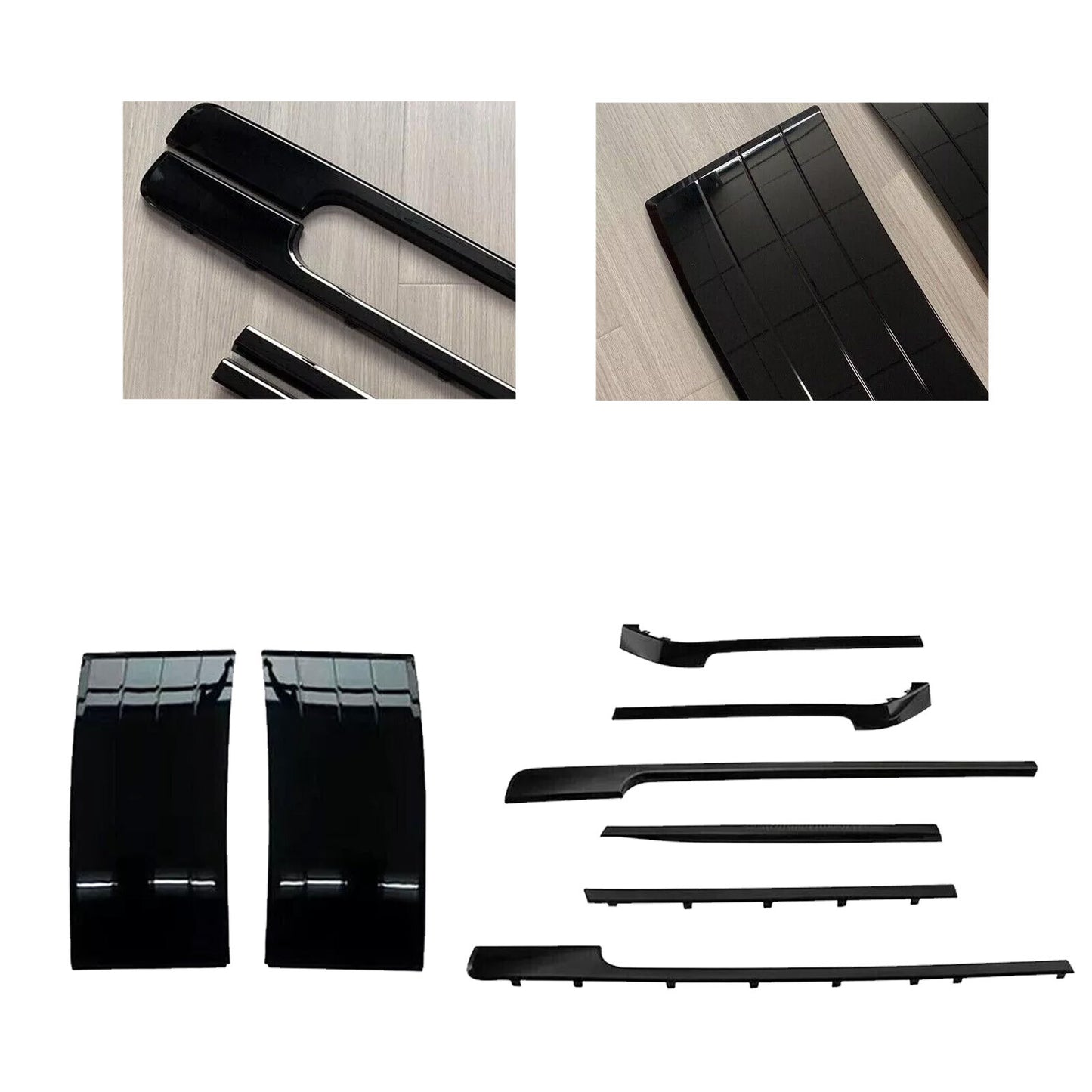 Door Side Body Fender Vent Trim Strip Kit for Range Rover L405 2013-22 Black