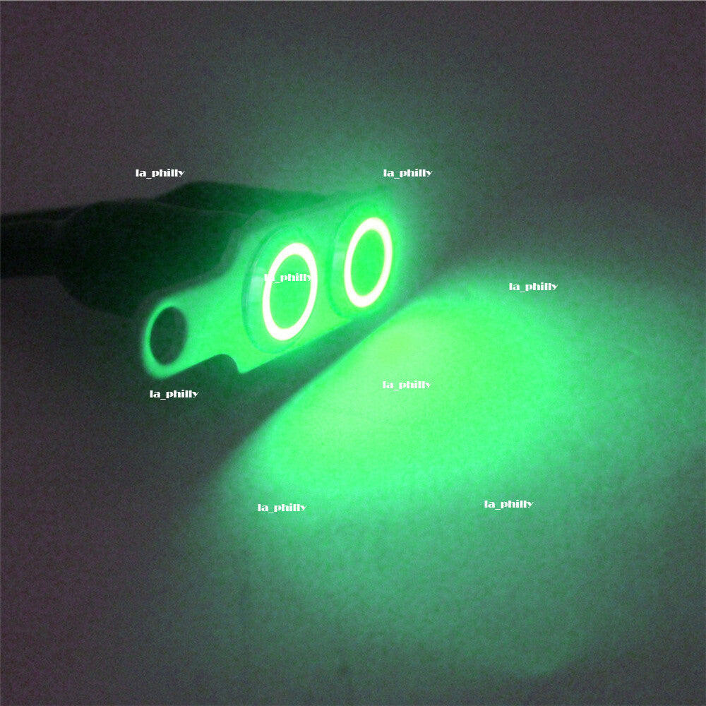 Universal CNC Green 12V LED Motorcycle Handlebar Switch Self-return Reset Button Q