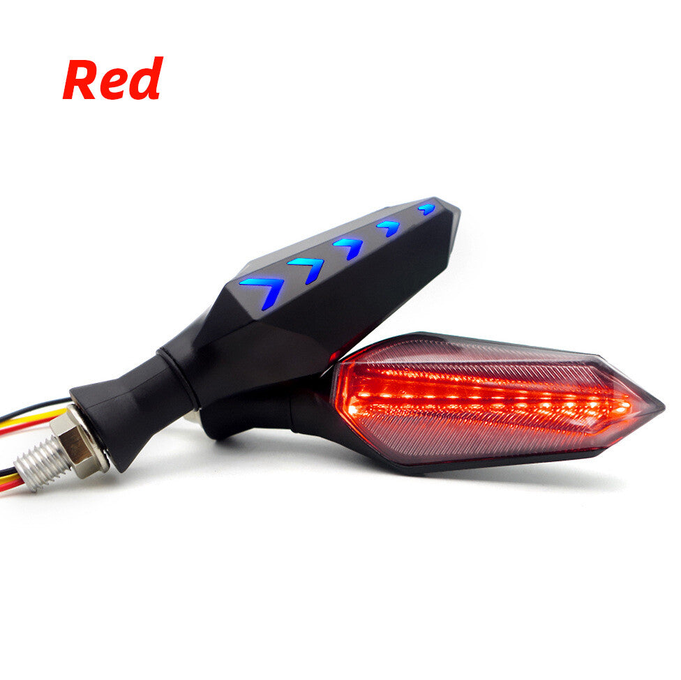 Universal Dirt Bike LED Turn Signals Lamp Brake Lights Side Sequential Flowing