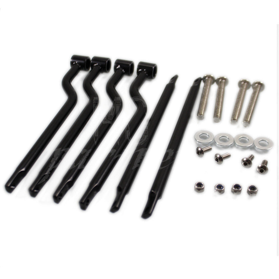 Black Saddle bag Support Bars Mount Bracket for Harley for Kawasaki for Honda for Yamaha Q