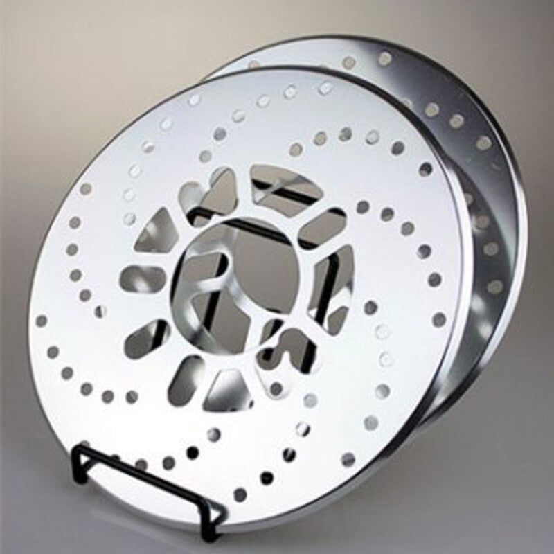 4-Piece Silver Aluminum Cross-Drill General Motors SUV Disc Brake Rotor Covers n
