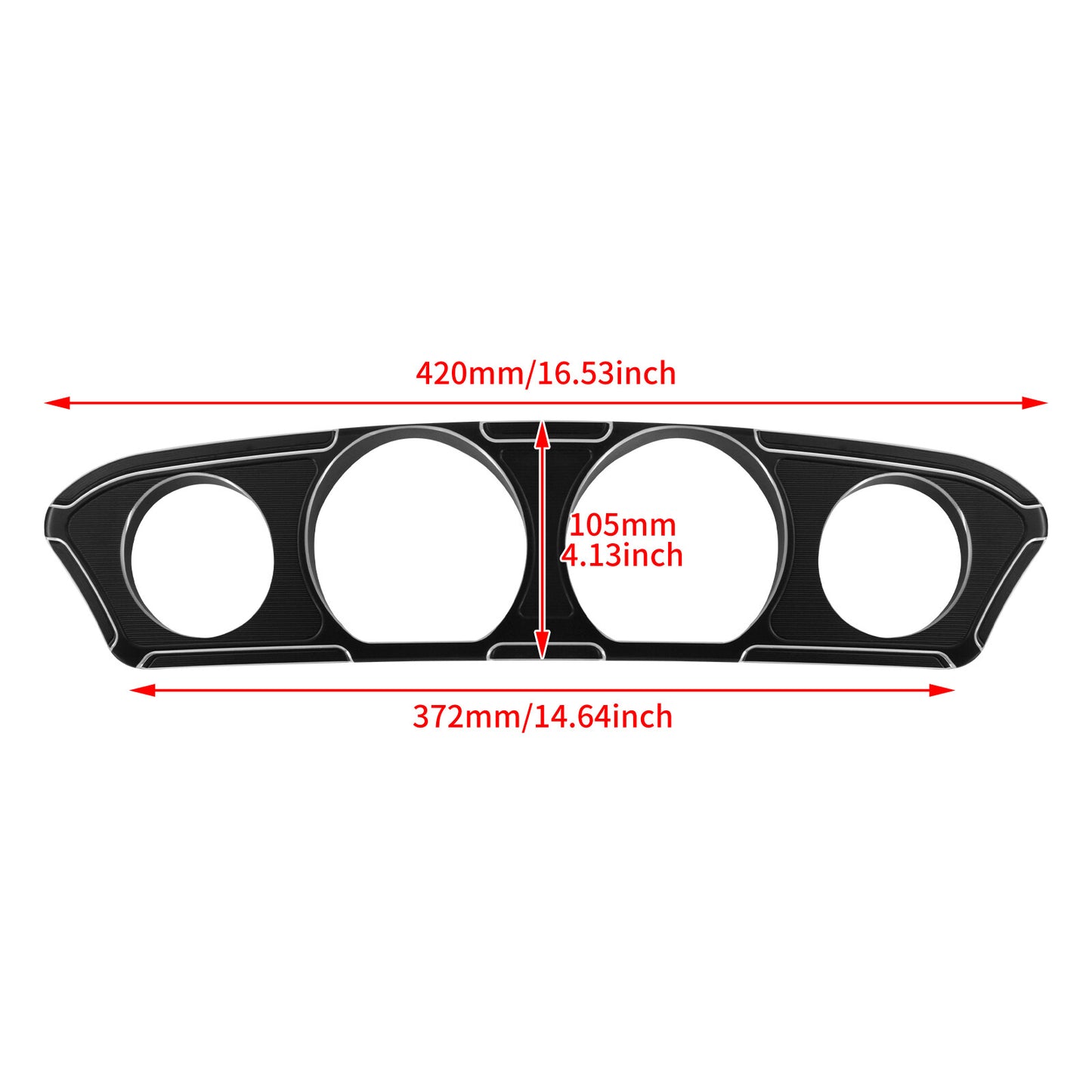 Black Gauge Trim Cover Fit for Harley Touring Electra Street Tri Glide 2014-2023