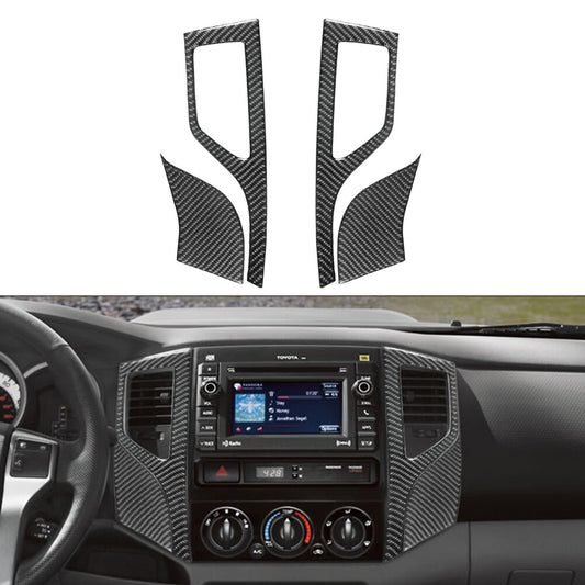 for Toyota Tacoma 2012-2015 4Pcs Center Vent TYP A Trim Cover 2WD Carbon Fiber