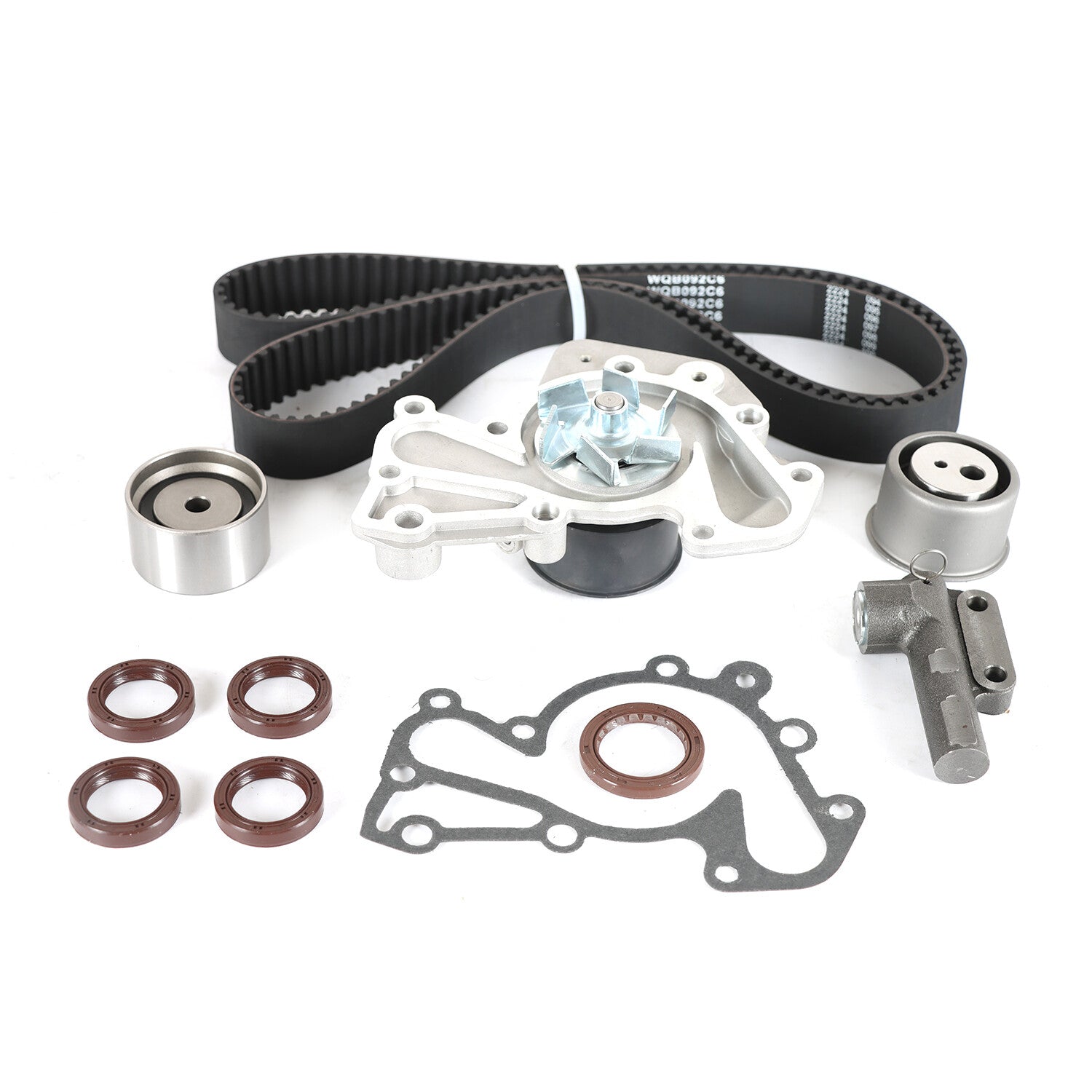 Timing Belt Water Pump Set V-Belt Hydraulic Tensioner for Hyundai for Kia 2.5L/2.7L