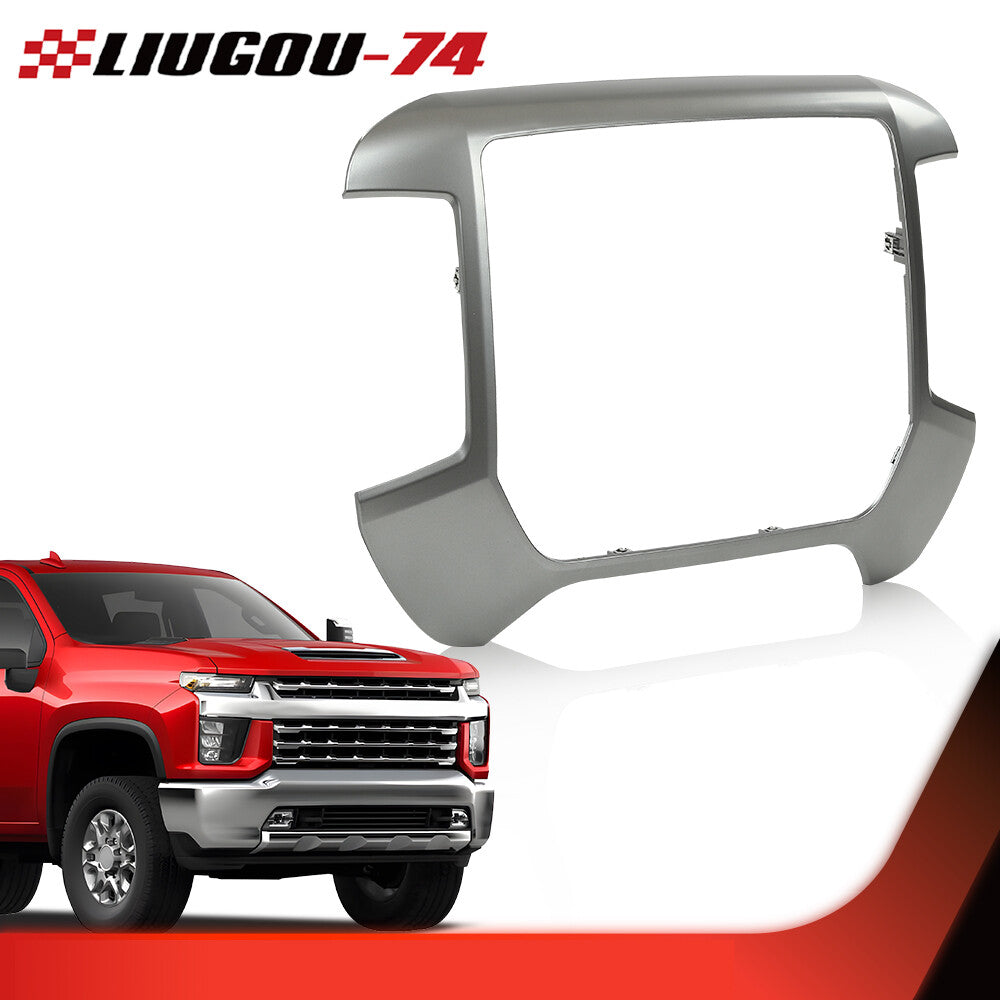 Dash Center Radio Control Bezel Panel Gray Suitable for 2014-2020 Silverado for Sierra Q