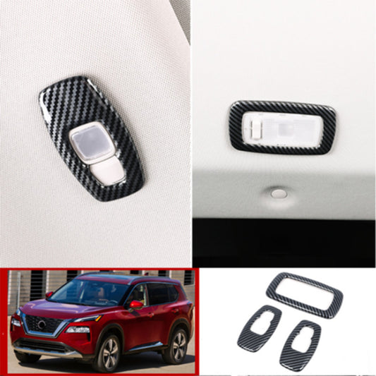 For Rogue 21-23 ABS Carbon Fiber Rear Reading Light Lamp Frame Cover Trim n