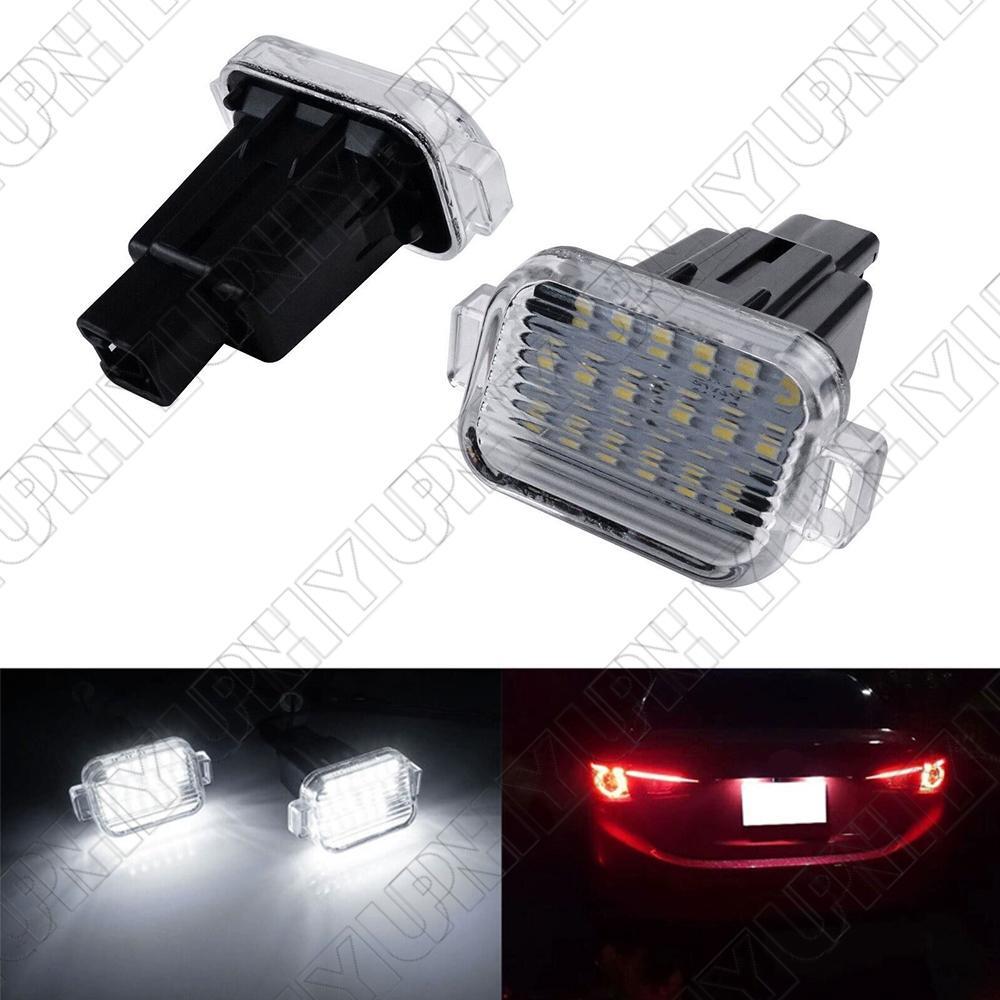 2Pcs Light Number Plate Lamp For 2014-2020 for Mazda 6 / 2014-2018 for Mazda 3 Hatchback Q