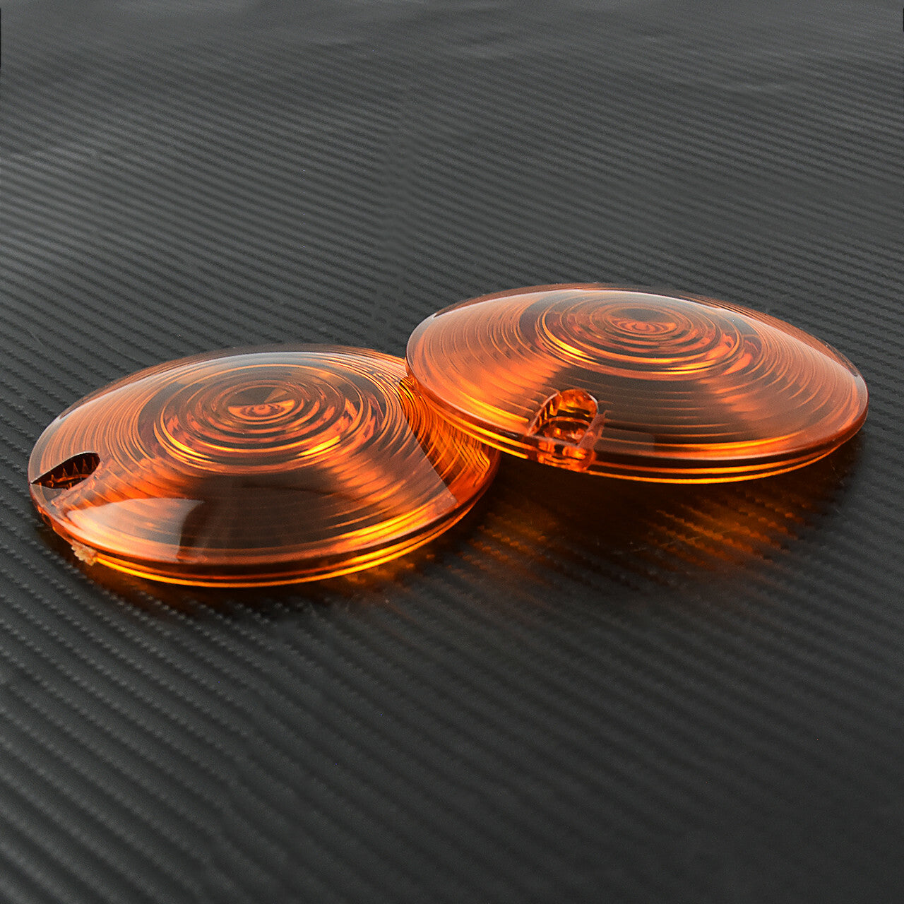 Turn Signal Lens Orange Cover w/ 4 pcs Bulbs Fit for Harley Touring Softail Dyna Q