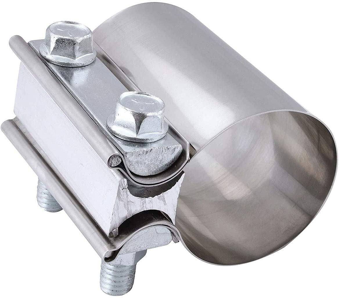 2.5-inch exhaust clip, 2.5-inch Butt connector with clip for exhaust coupler to prevent leaks.