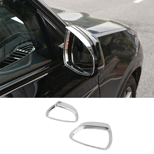 Fit for BMW X3 G01 2018-2021 ABS Chrome Rear View Mirror Sun Rain Guard Trim 2P