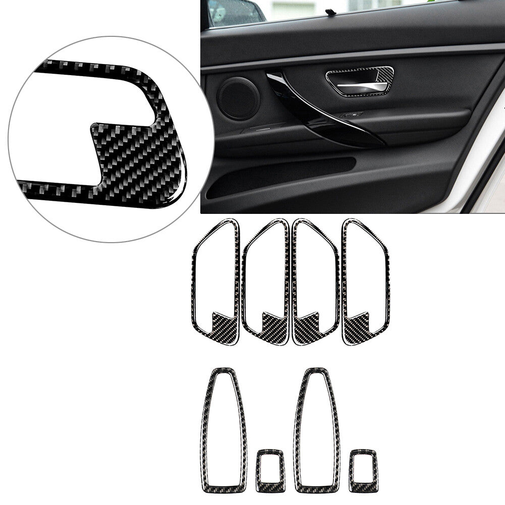 8Pcs Door Panel Interior Trim Decoration Fit for BMW 3 Series F30 GT F34 2013-2019