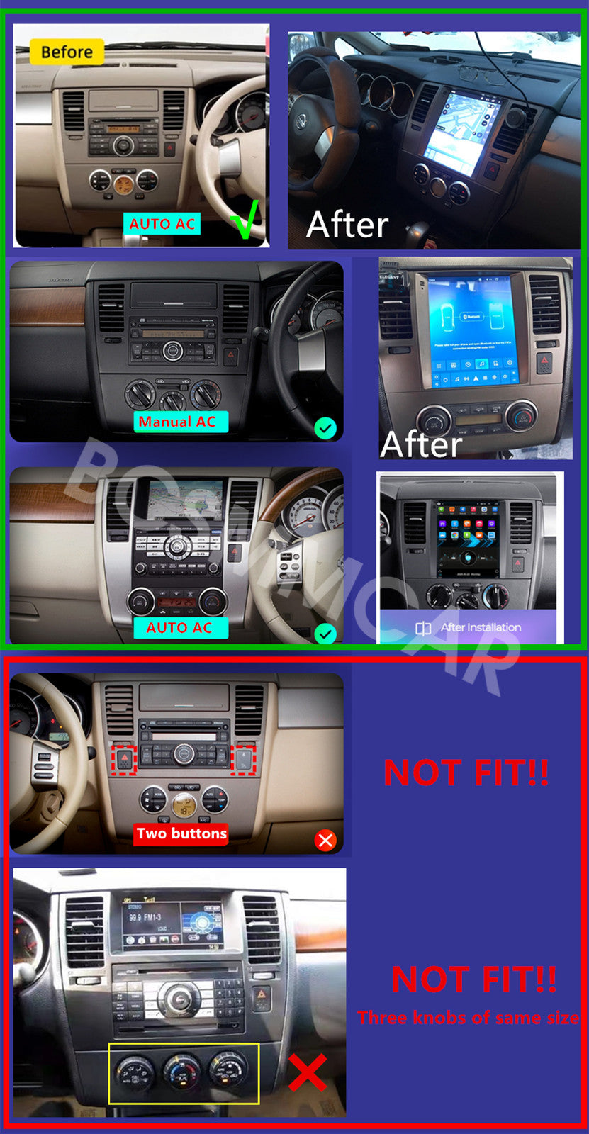 Car MP5 Player Radio Stereo GPS Head Unit Fit for Nissan Tiida Versa 2004-2011