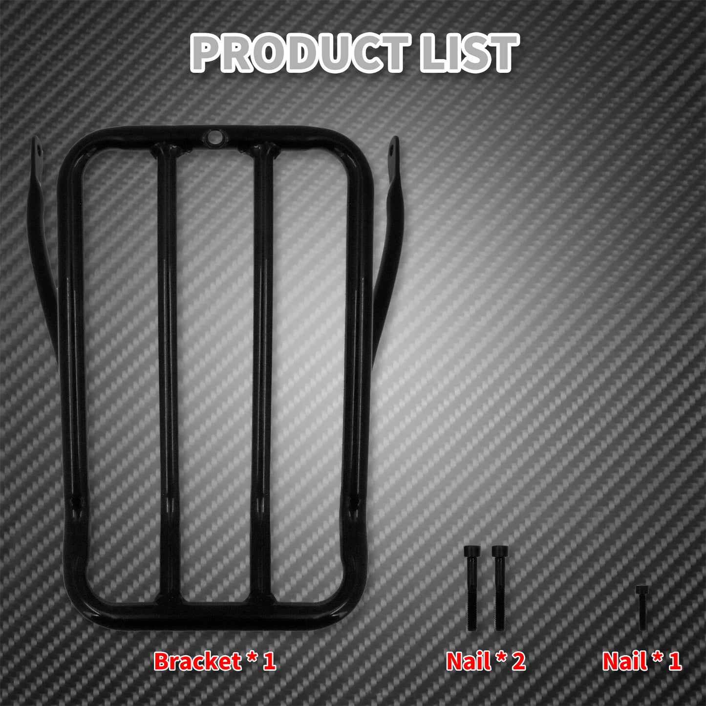Gloss Black Rear Luggage Shelf Frame Rack Fit for Harley Sportster XL 883 48