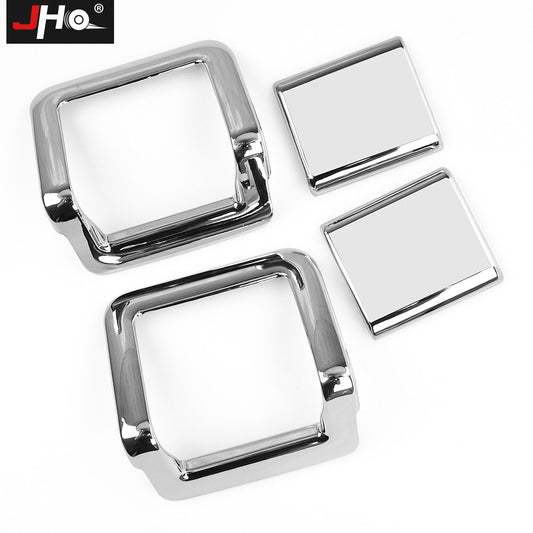 Car Inner Door Handle Lock Frame Decor Cover Trims for Toyota Tundra Silver
