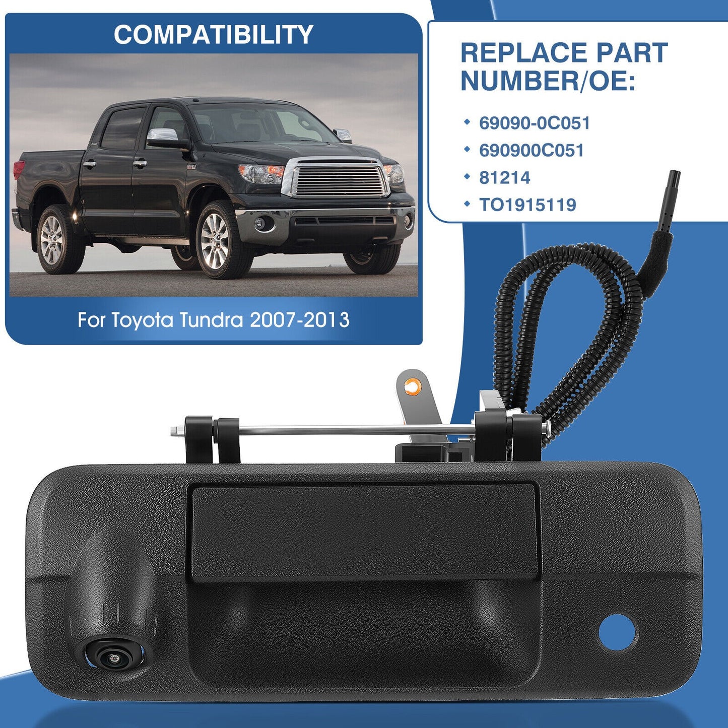 Backup Camera Tailgate Handle for Toyota Tundra 2007-13 with Rear View Camera KY