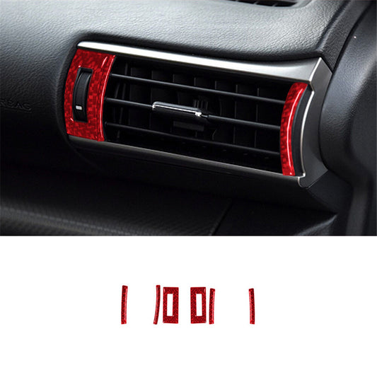 Red Carbon Fiber Door Handle Cover Trim for Subaru Outback Legacy 2015-17 Type A v