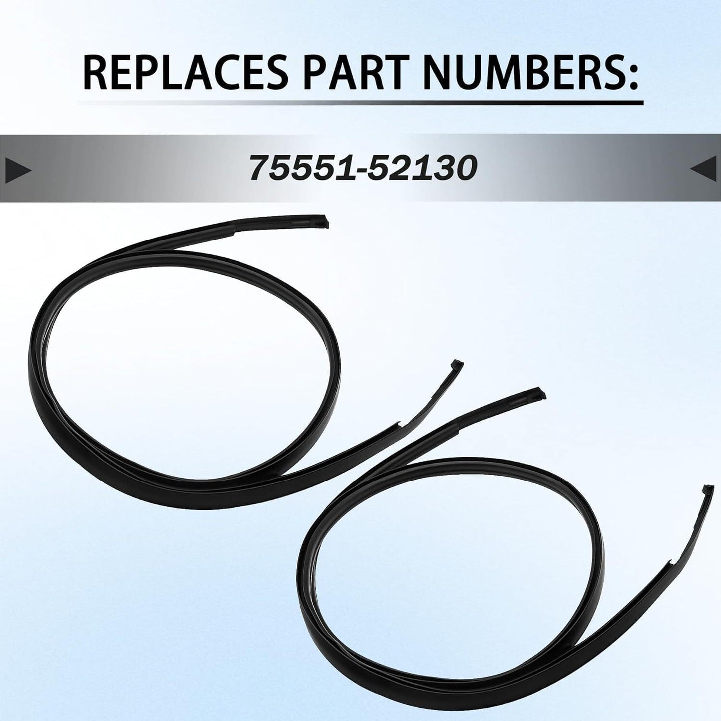 Applicable to 2006, 2007, 2008, 2009, 2010, 2011, and 2012 for Toyota Aris black roof trim.