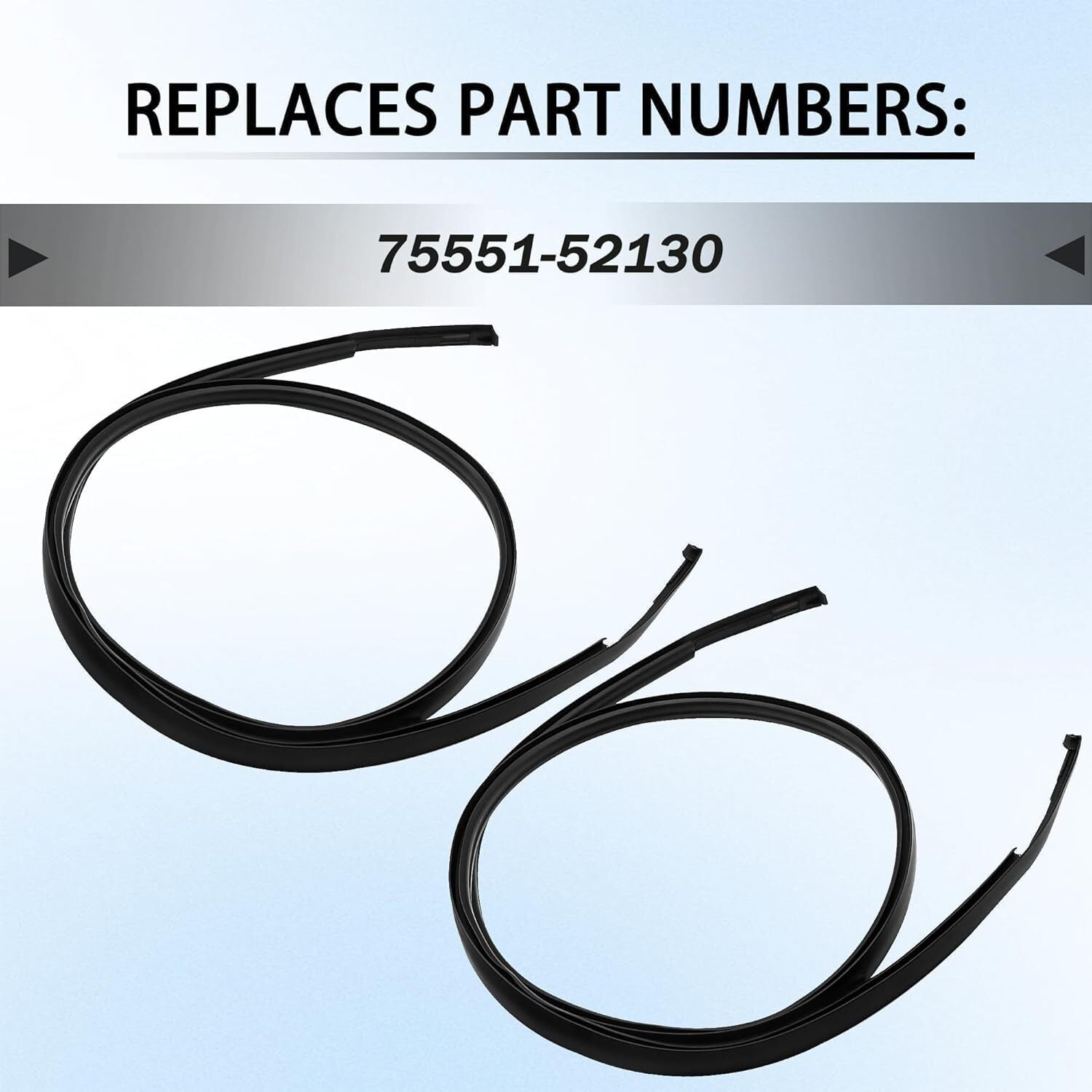 Applicable to 2006, 2007, 2008, 2009, 2010, 2011, and 2012 for Toyota Aris black roof trim.