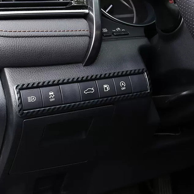Carbon Fiber Headlight Switch Frame Trim 1pcs Fit for Camry 2018-2024 v