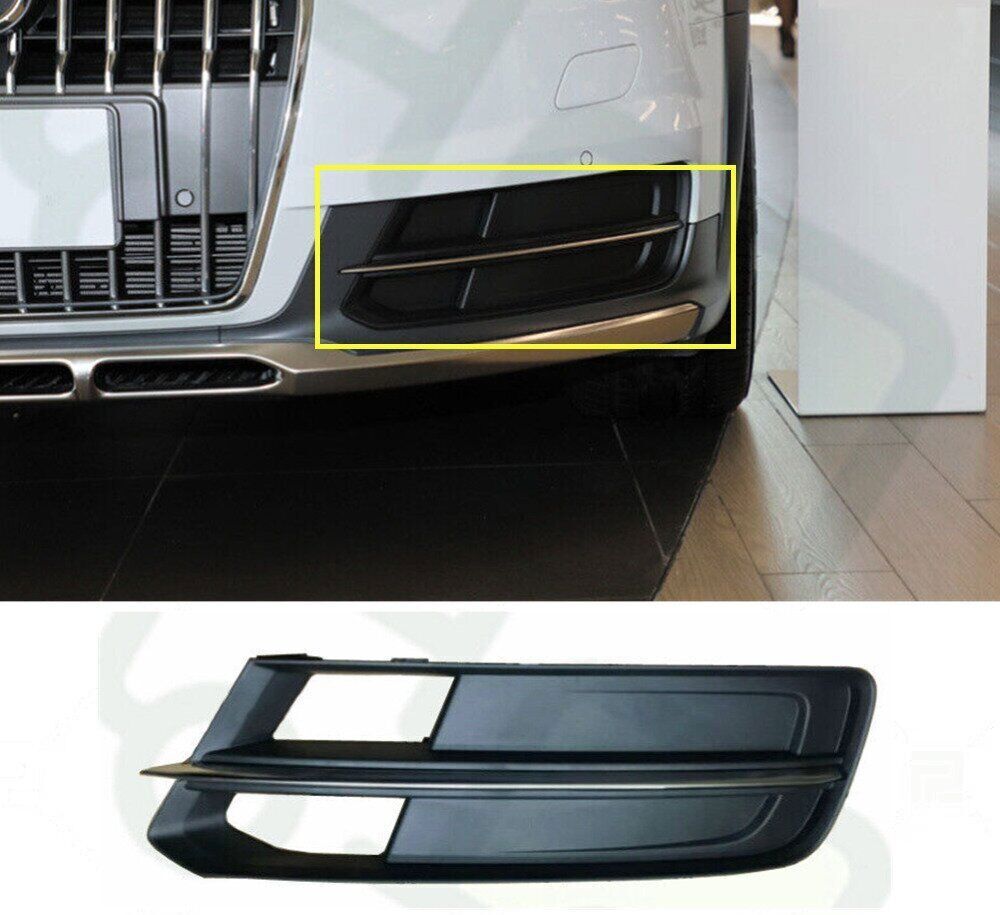 ABS Plating Left Front Bumper Grill Fog Lamp Cover for Audi A6 Allroad 2015-2018 n