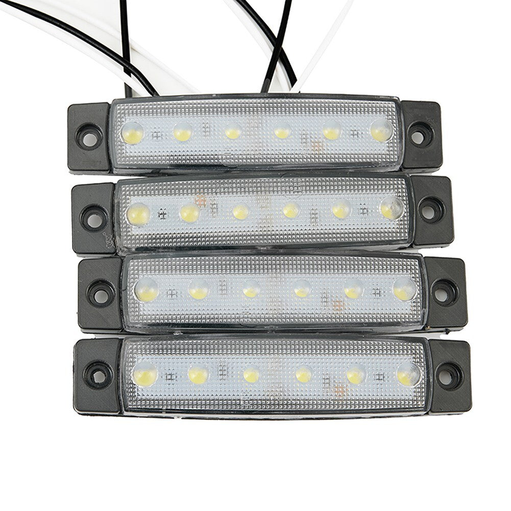 White LED strip lights for courtesy truck trailers - premium lighting 4-piece set